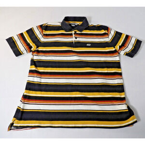 Ecko Unltd. Shirt XL Polo Collared Striped Black Yellow White Y2K Hip Hop Rhino